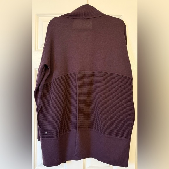 Lululemon Sit In Lotus Merino Wool Wrap Cardigan Sweater Size Medium - Picture 4 of 8